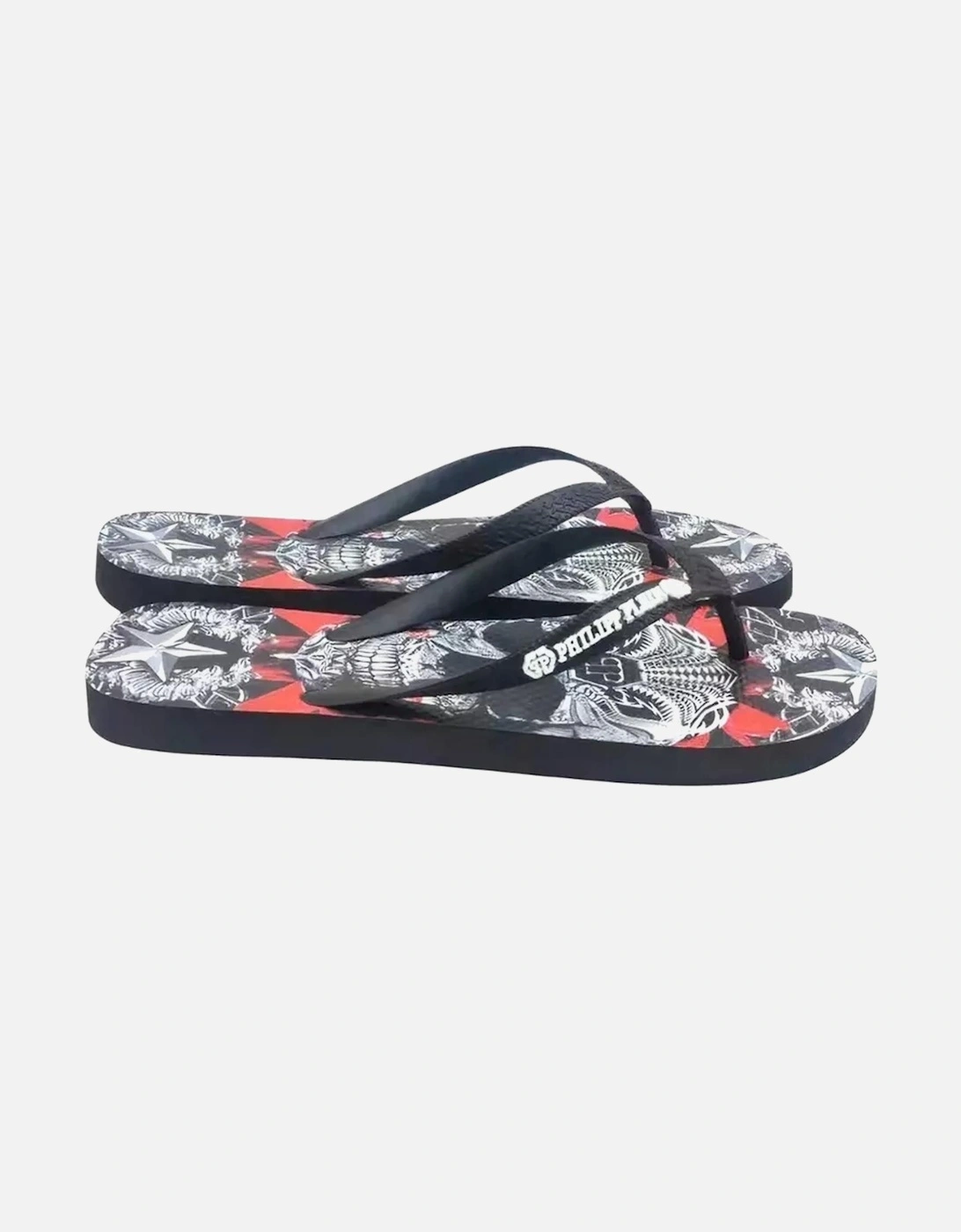Multicolor Graphic Print Flip-Flops Women Sandals