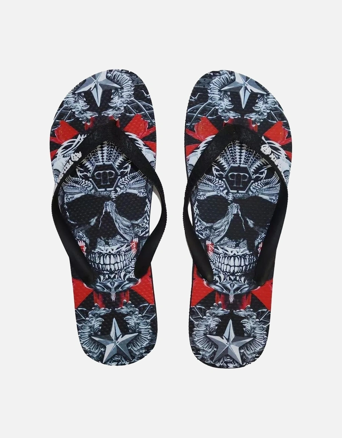 Multicolor Graphic Print Flip-Flops Women Sandals, 3 of 2