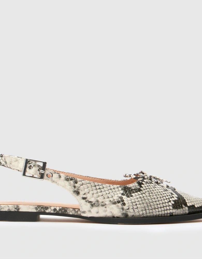 Lorie Point Hardware Flat Shoe - Print