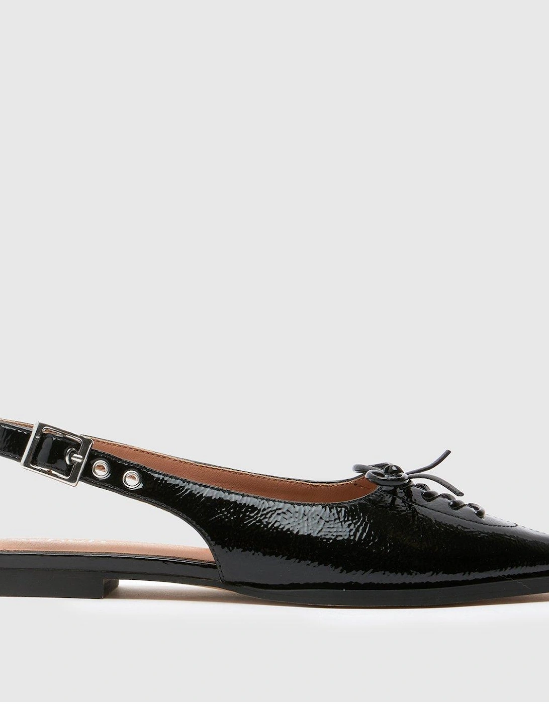 Lorie Point Hardware Flat Shoe - Black, 2 of 1
