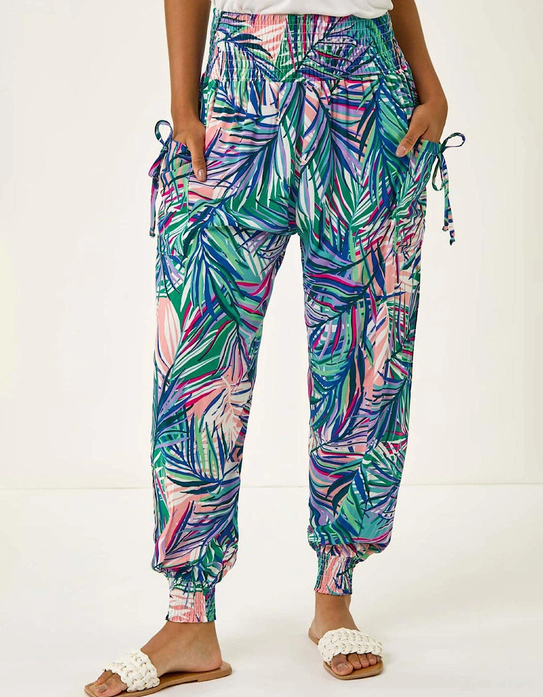 Abstract Tie Pocket Trousers - Turquoise, 2 of 1
