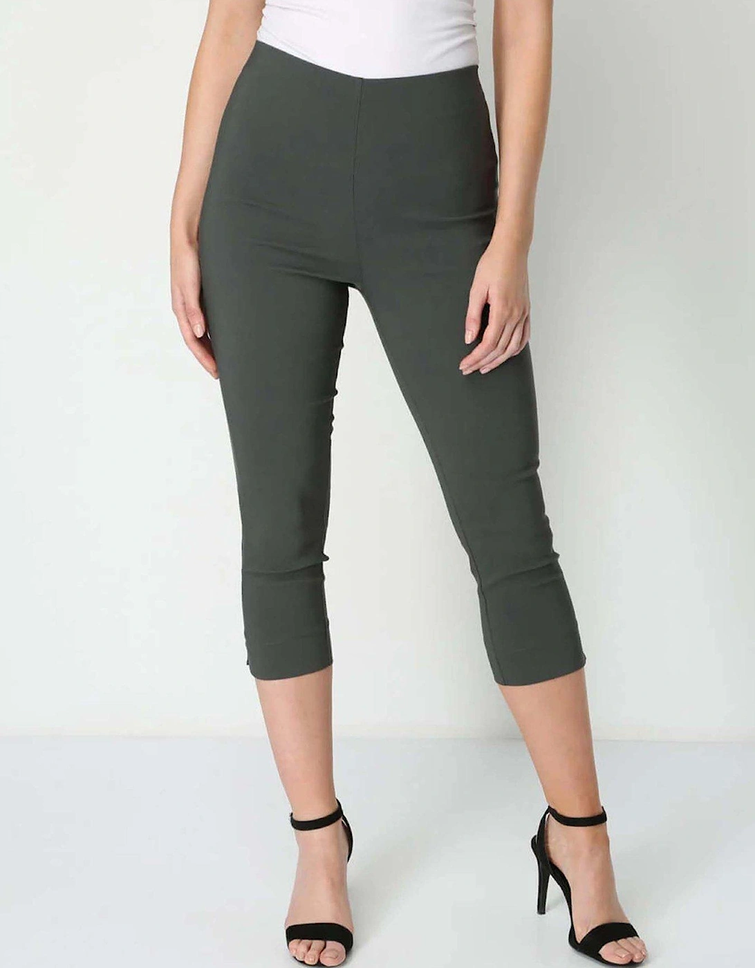 Cropped Stretch Trouser - Forest, 2 of 1