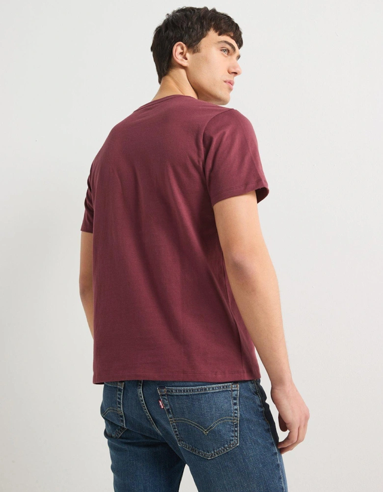 Short Sleeve Original Housemark Logo T-Shirt - Dark Red