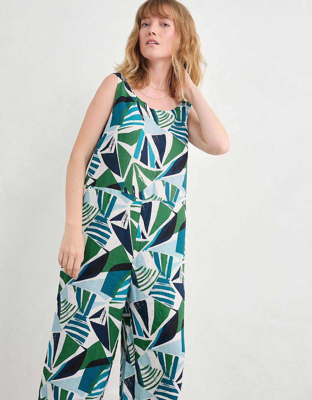 Salt Air Jumpsuit - Green, 2 of 1