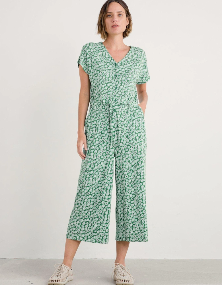 Rose Trellis Jumpsuit - Green