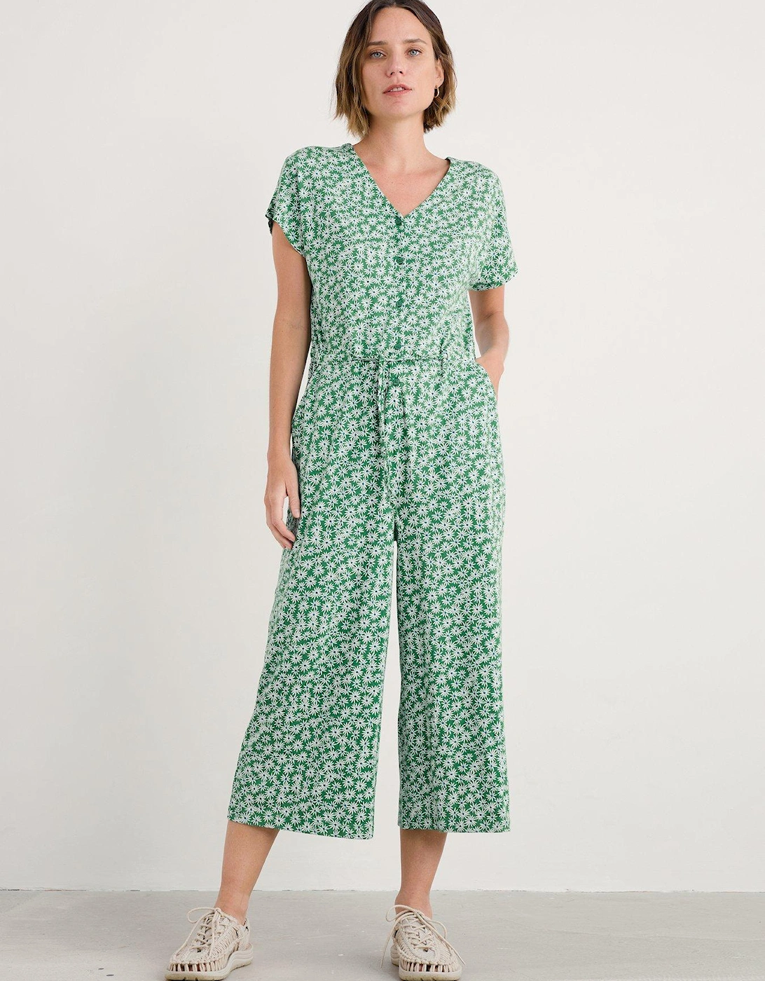Rose Trellis Jumpsuit - Green, 2 of 1