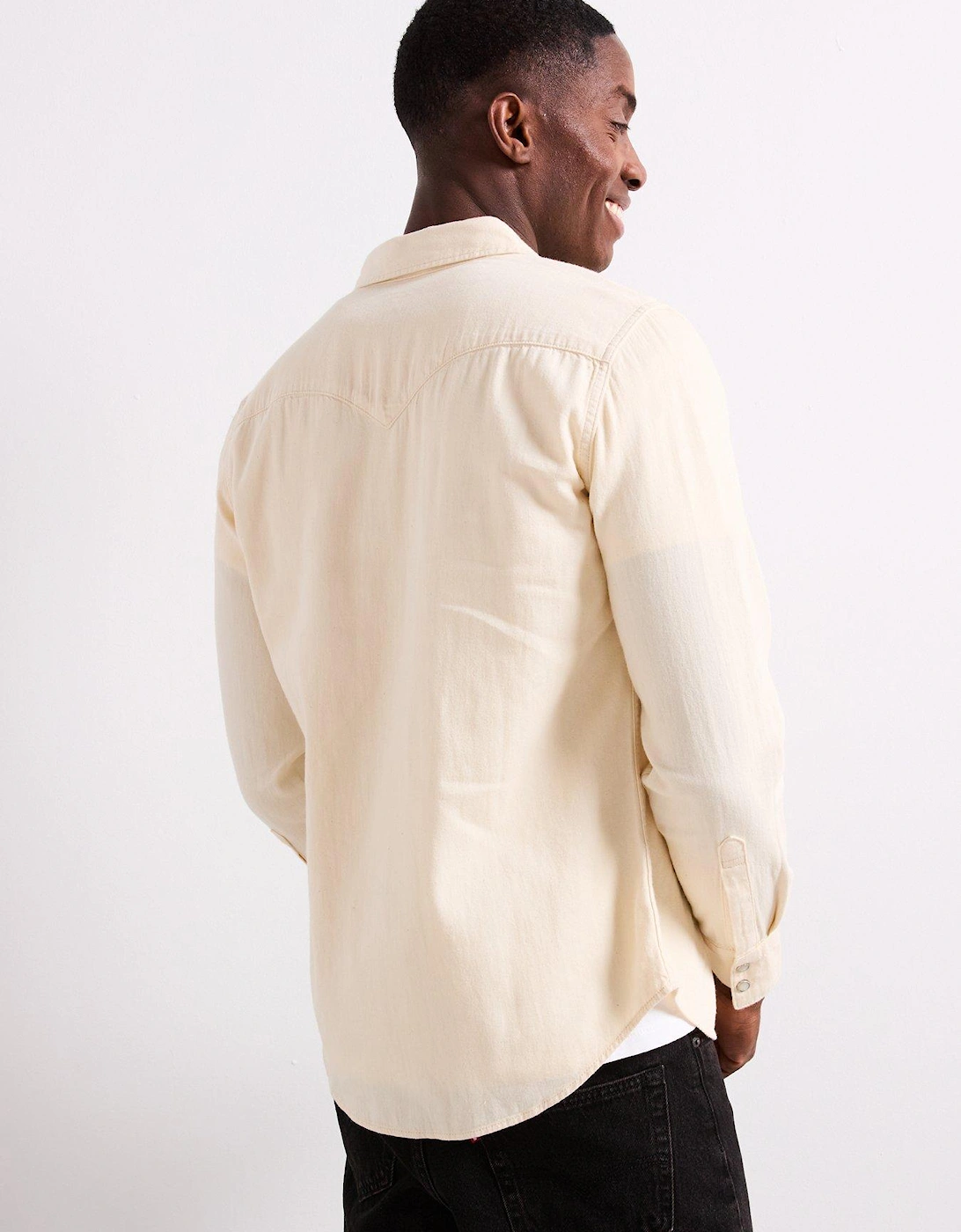 Barstow Western Standard Denim Shirt - Cream