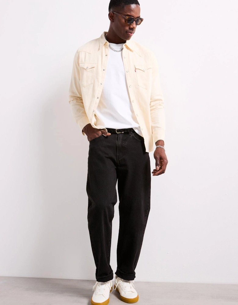 Barstow Western Standard Denim Shirt - Cream