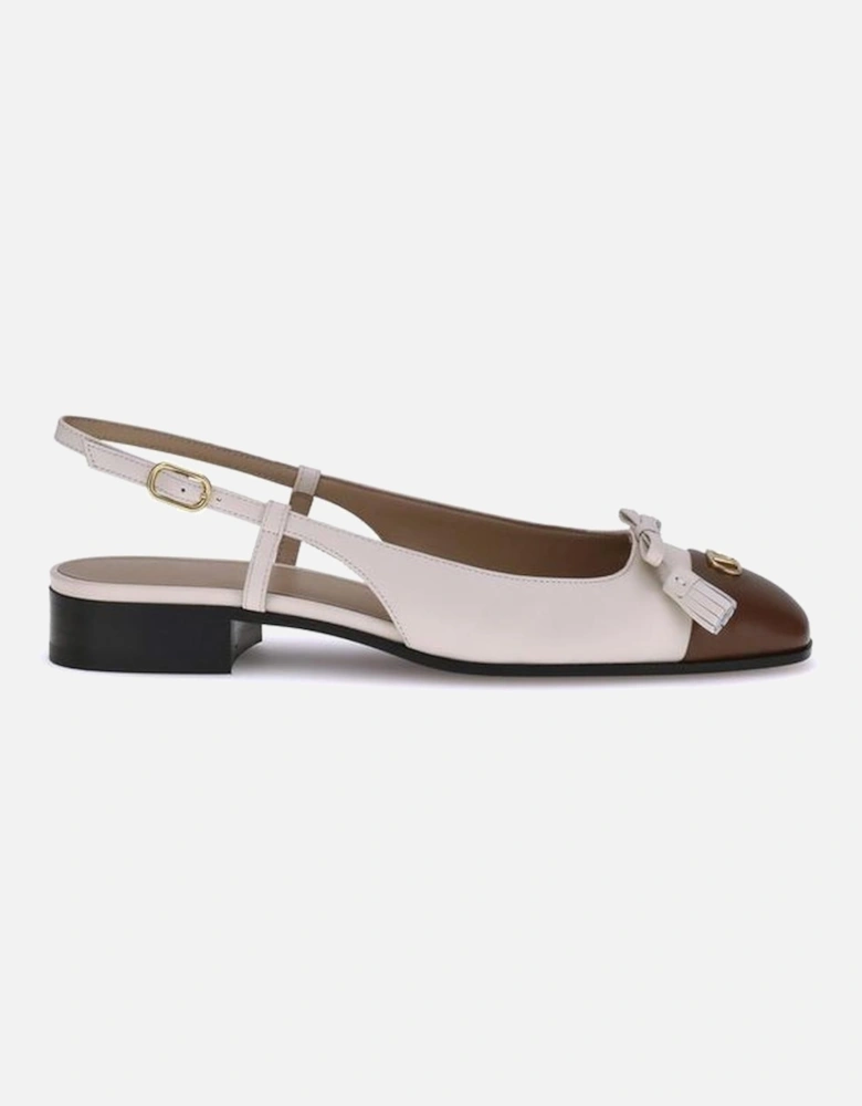 Valet Du Roi Ballerina Slingback Shoes Women - Cream