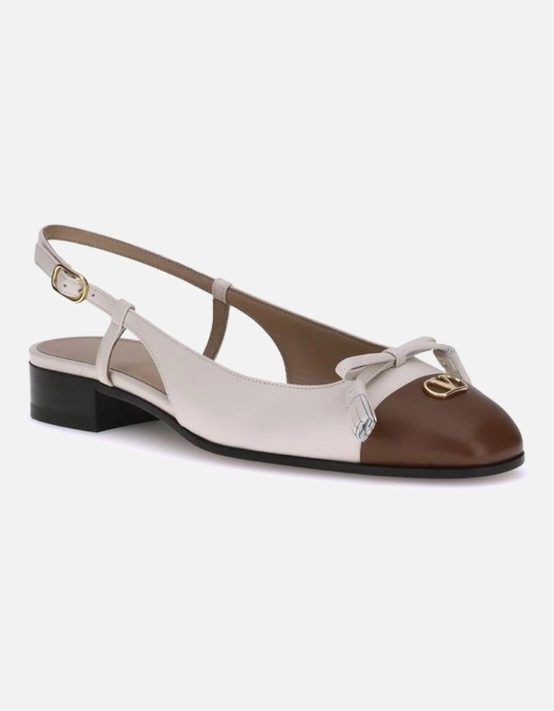 Valet Du Roi Ballerina Slingback Shoes Women - Cream