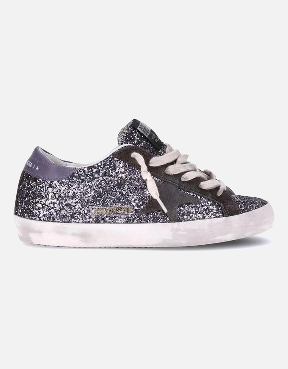 Super Star Leather Glitter Sneakers with Rhinestones Women -, 5 of 4