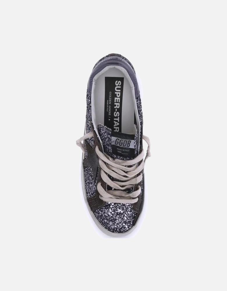 Super Star Leather Glitter Sneakers with Rhinestones Women -