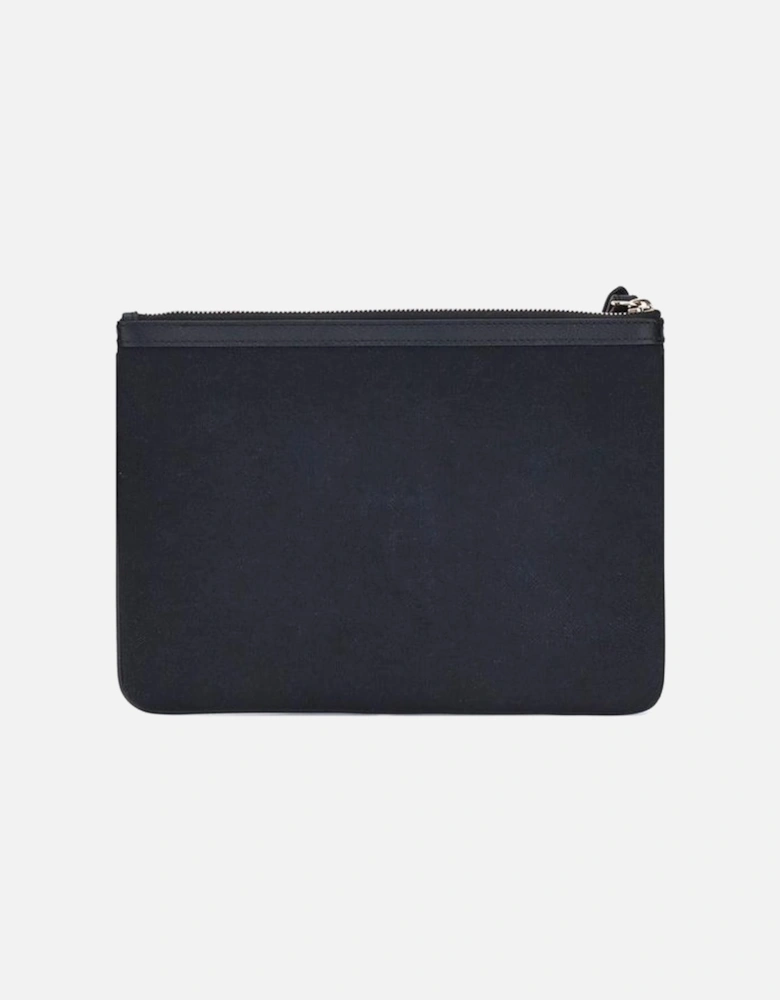 Medusa Canvas Pouch with 3D Plaque Women - Black Clutch Bags