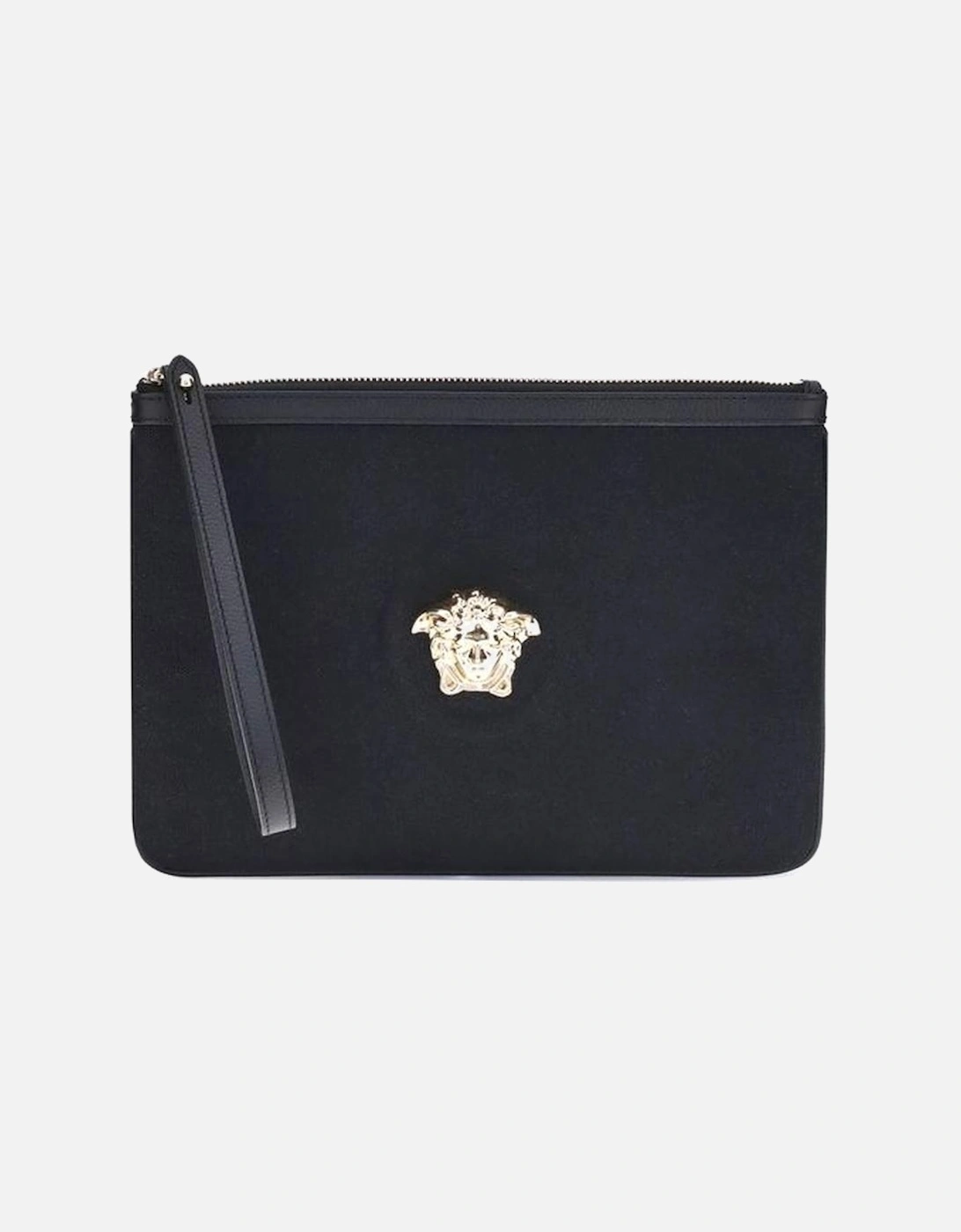 Medusa Canvas Pouch with 3D Plaque Women - Black Clutch Bags, 4 of 3