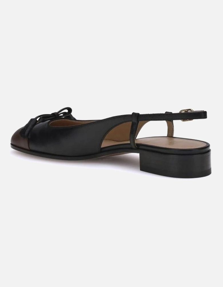 Valet Du Roi Slingback Ballerinas with Bow Detailing Women - Black