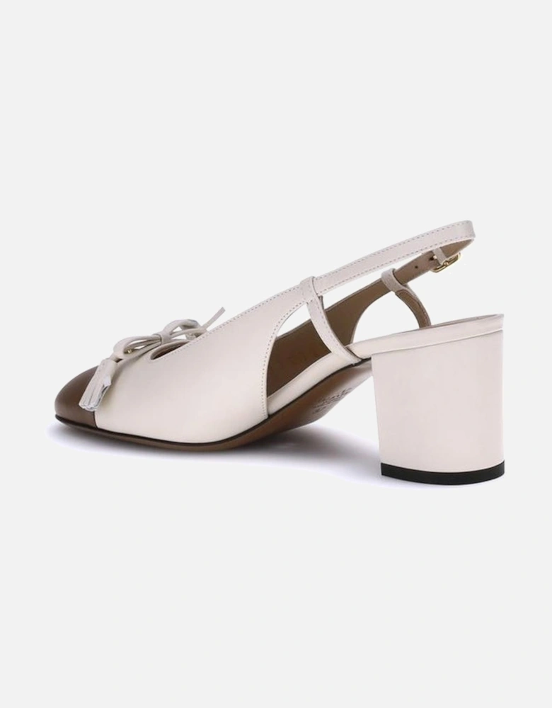Valet Du Roi Two-Tone Slingback Pumps Women - White Sandals