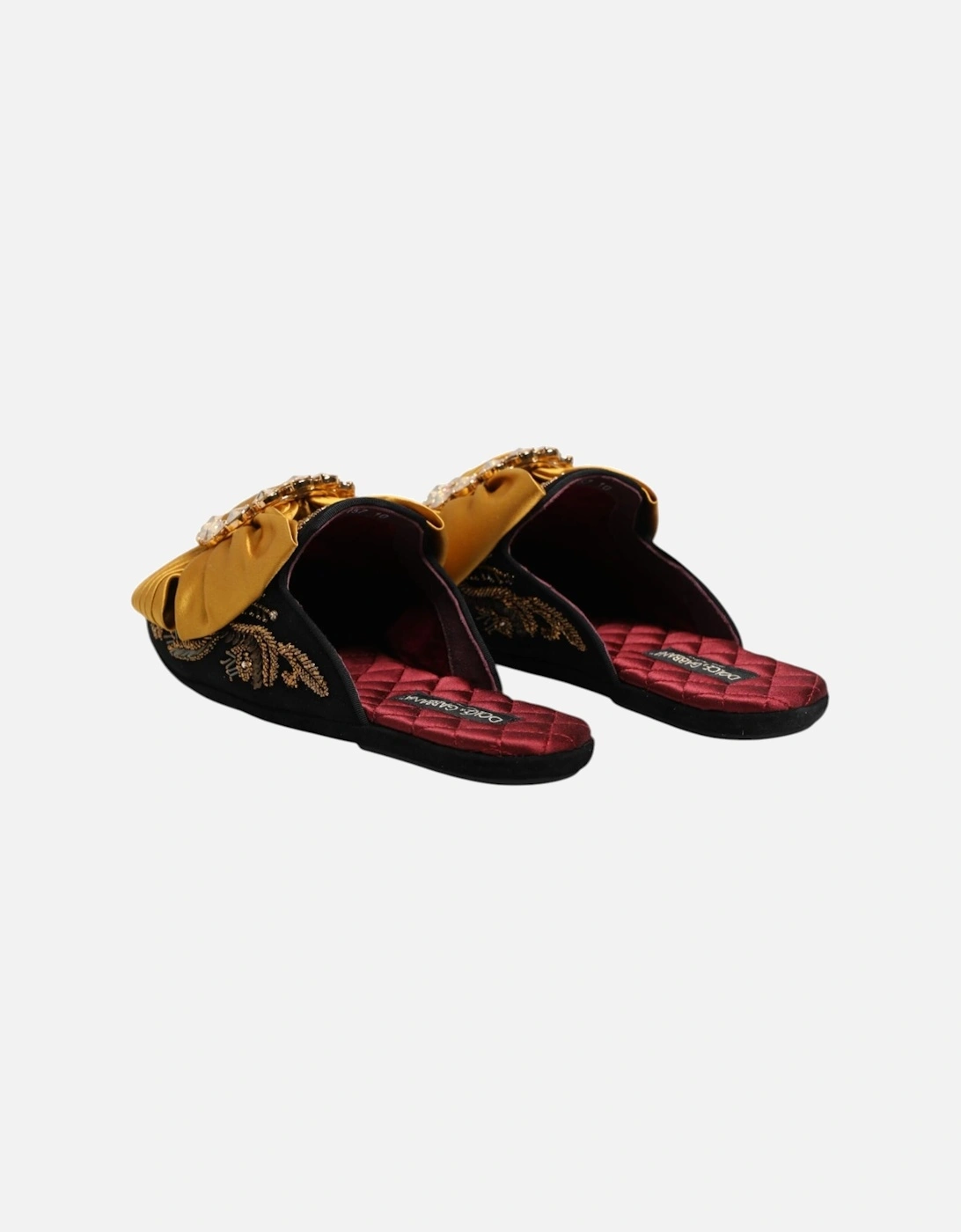 Embellished Leather Flat Sandals with Logo Details Women - Multicolor