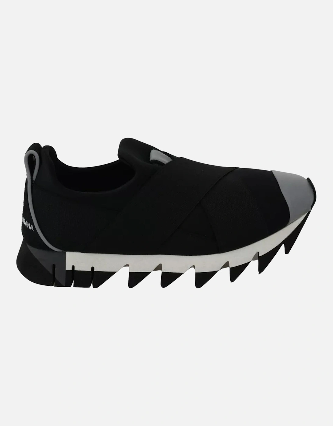 Shark Rubber Sole Logo Detail Sneakers Women - Black, 6 of 5