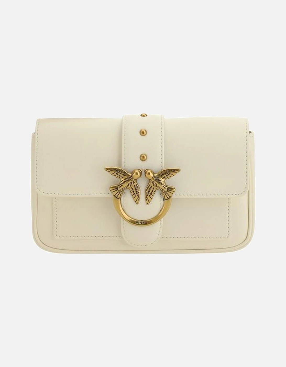 Calfskin Love One Shoulder Bag with Chain Strap Women - White, 5 of 4