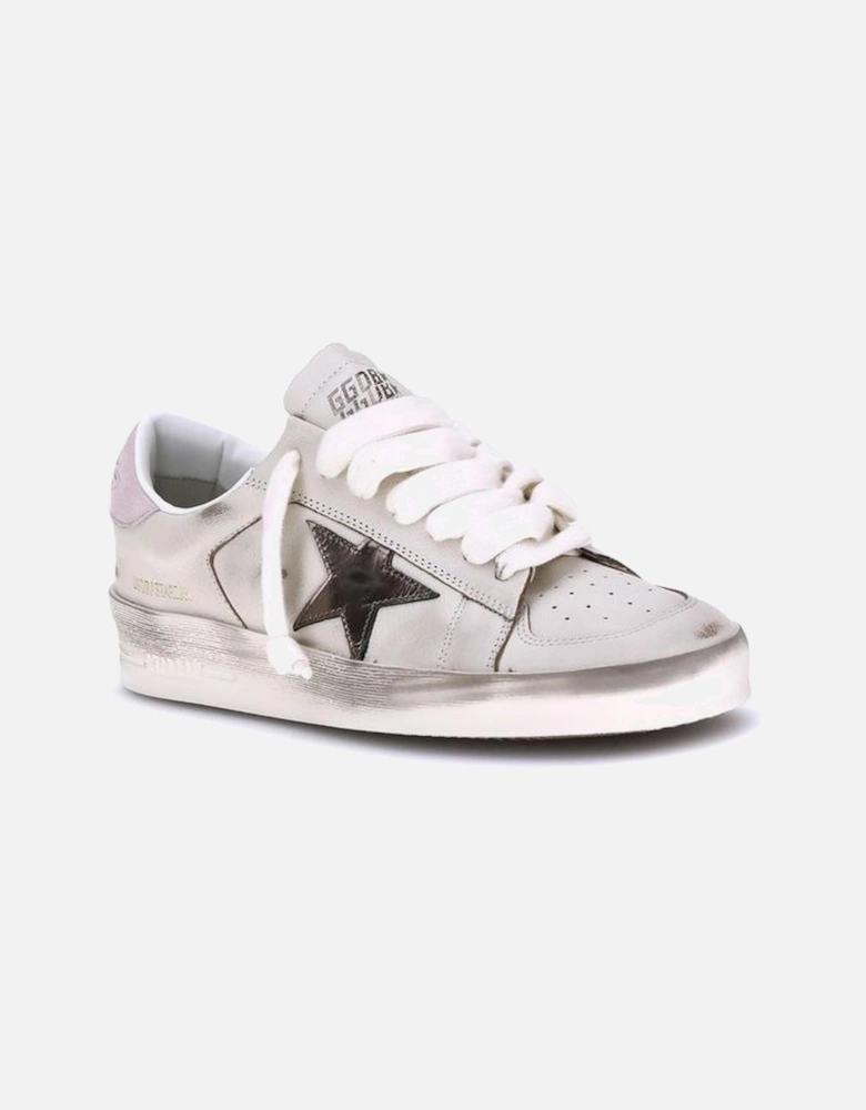 Vintage Leather Star-Embellished Sneakers Women - White