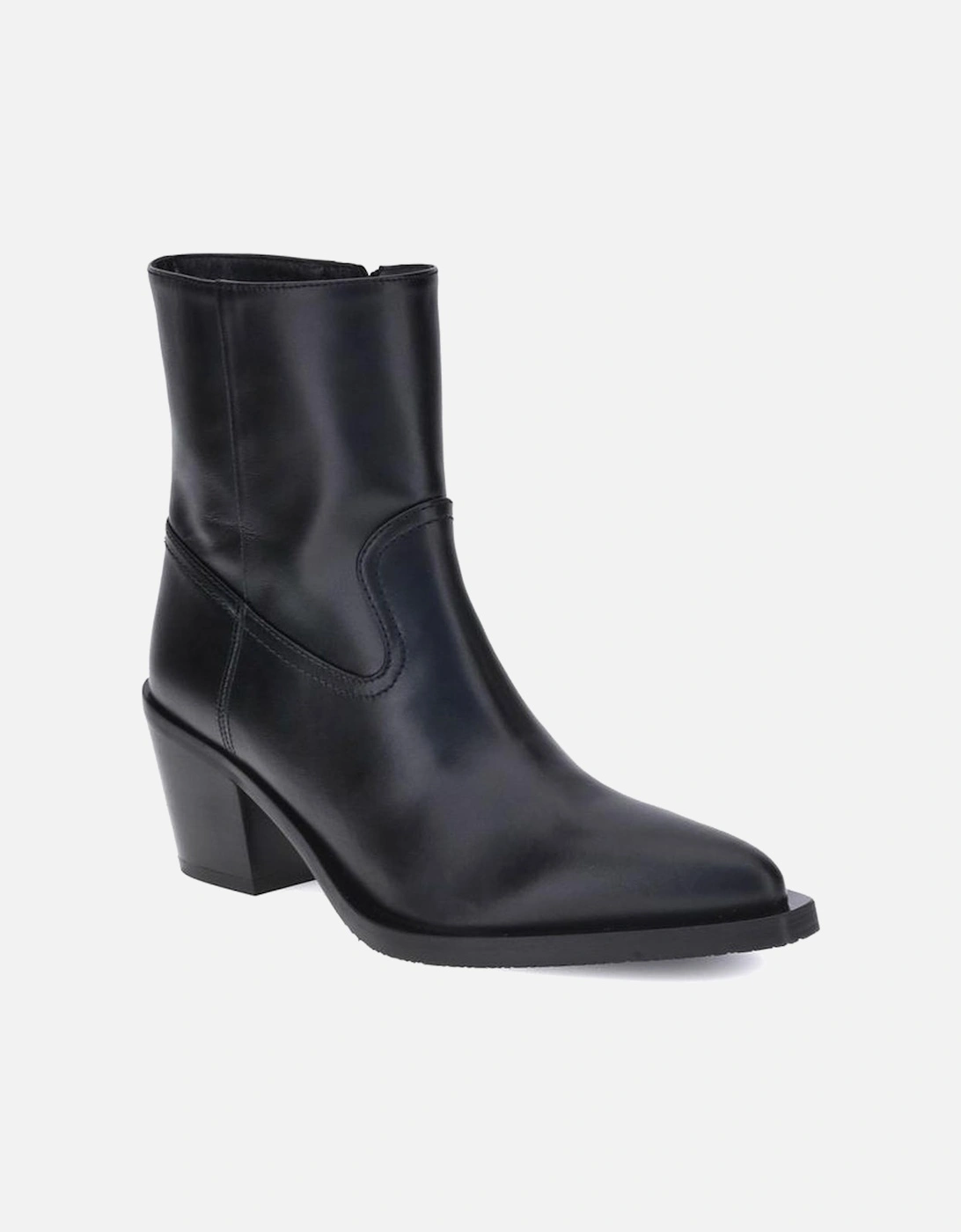 Tate Pointed Ankle Boots with Block Heel Women - Black