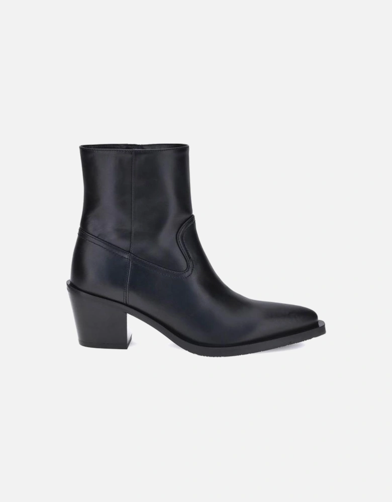 Tate Pointed Ankle Boots with Block Heel Women - Black