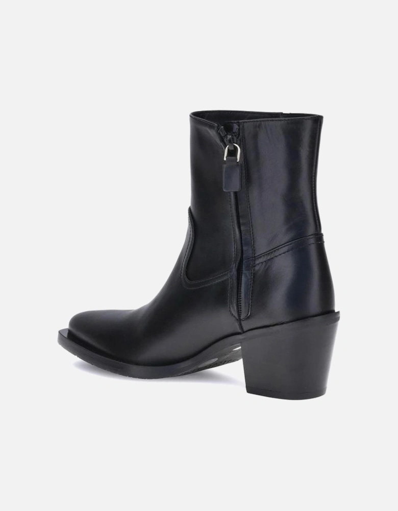 Tate Pointed Ankle Boots with Block Heel Women - Black