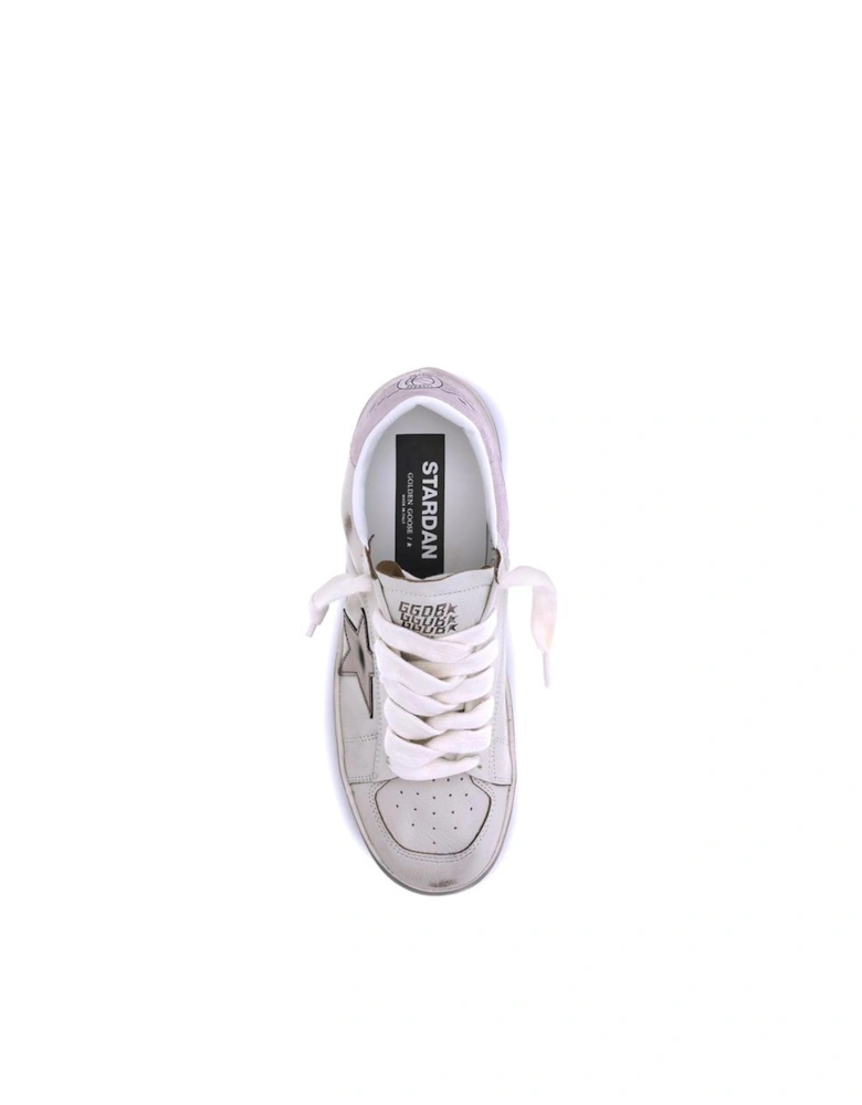Vintage Leather Star-Embellished Sneakers Women - White