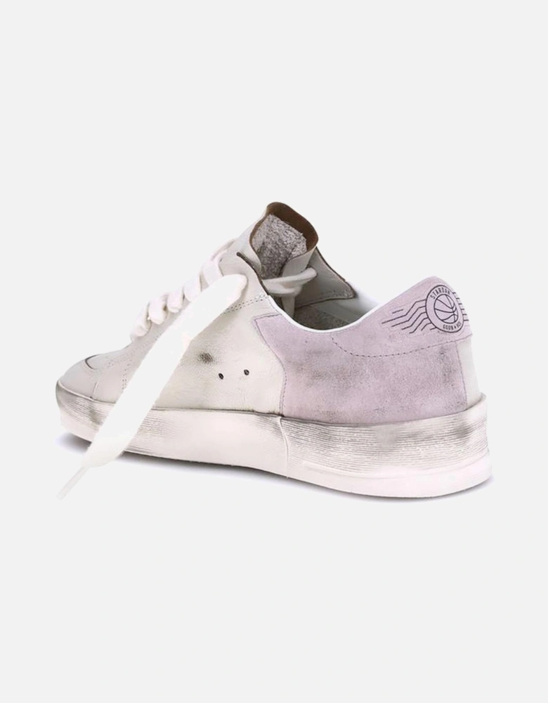 Vintage Leather Star-Embellished Sneakers Women - White