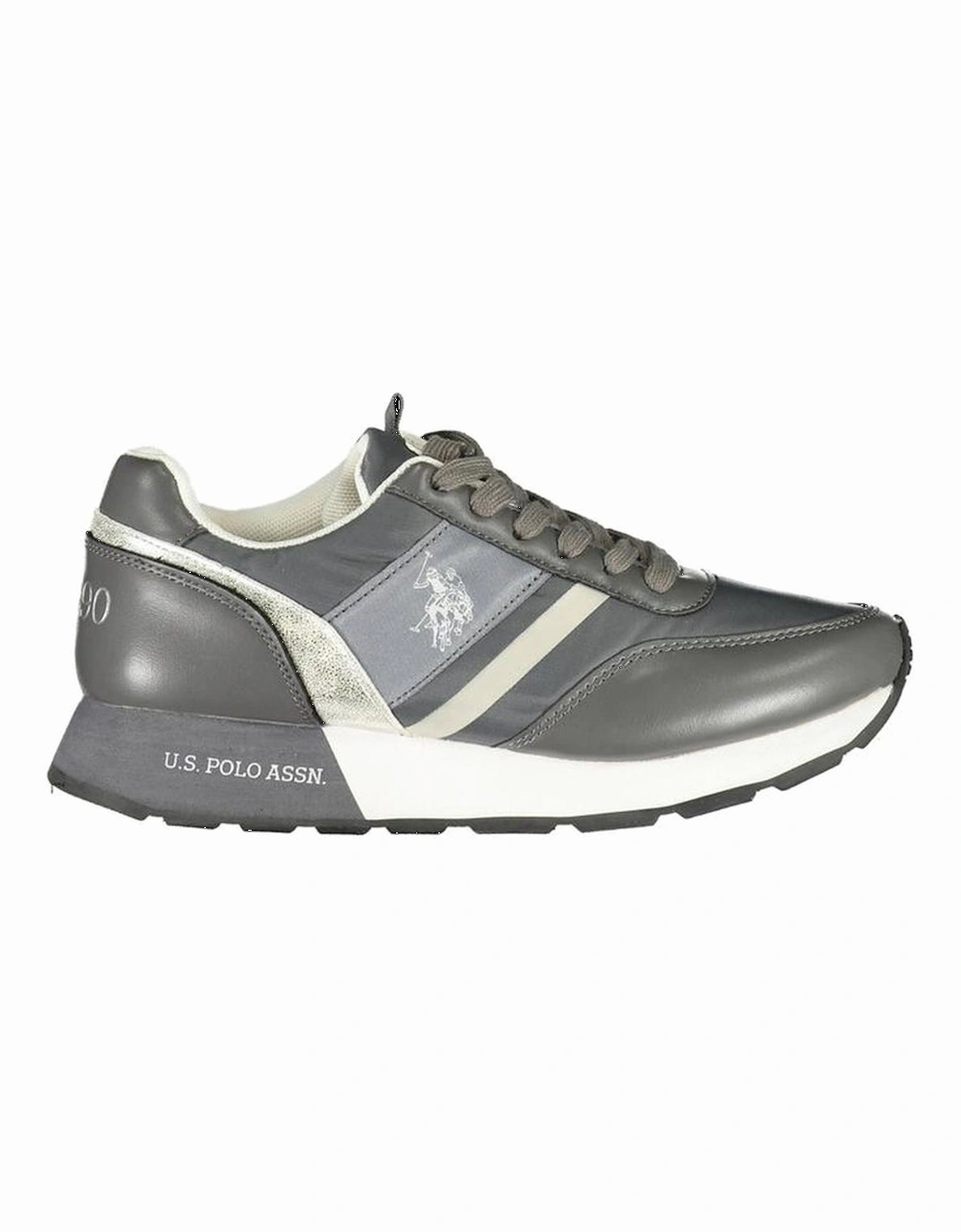 Laced Sports Shoe with Contrasting Details and Logo Women - Gray, 4 of 3