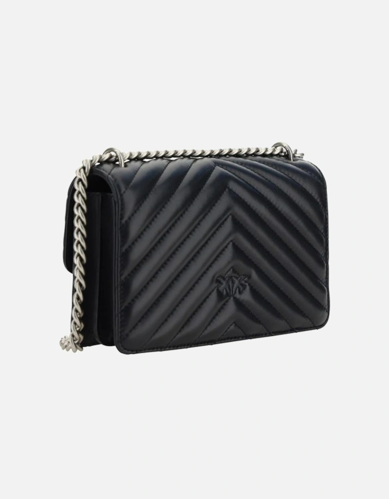 Mini Love Quilted Leather Shoulder Bag Women - Black
