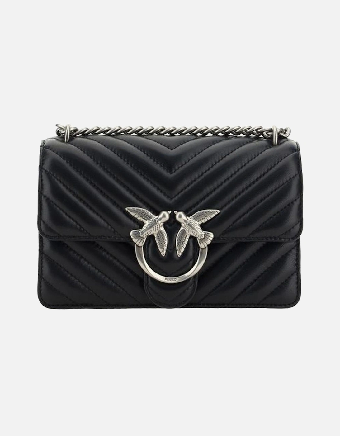 Mini Love Quilted Leather Shoulder Bag Women - Black, 5 of 4