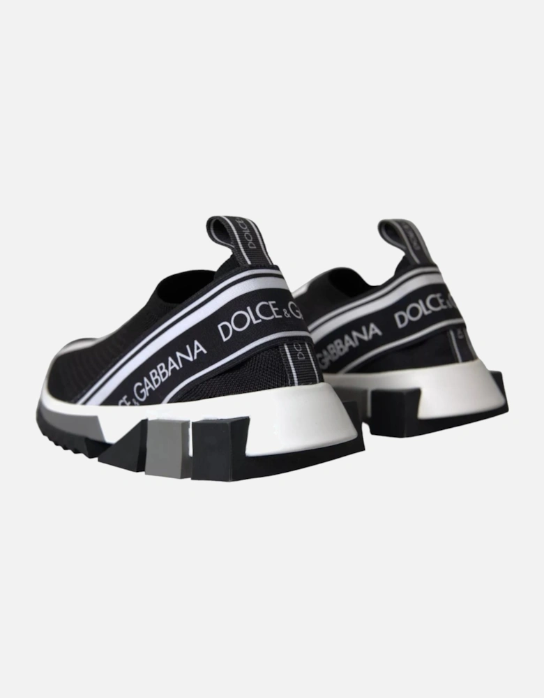 Sorrento Sock Sneakers with Logo Print Women - Black/White
