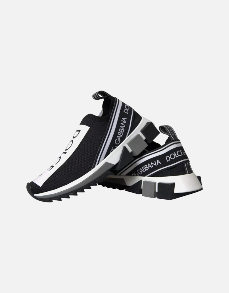 Sorrento Sock Sneakers with Logo Print Women - Black/White
