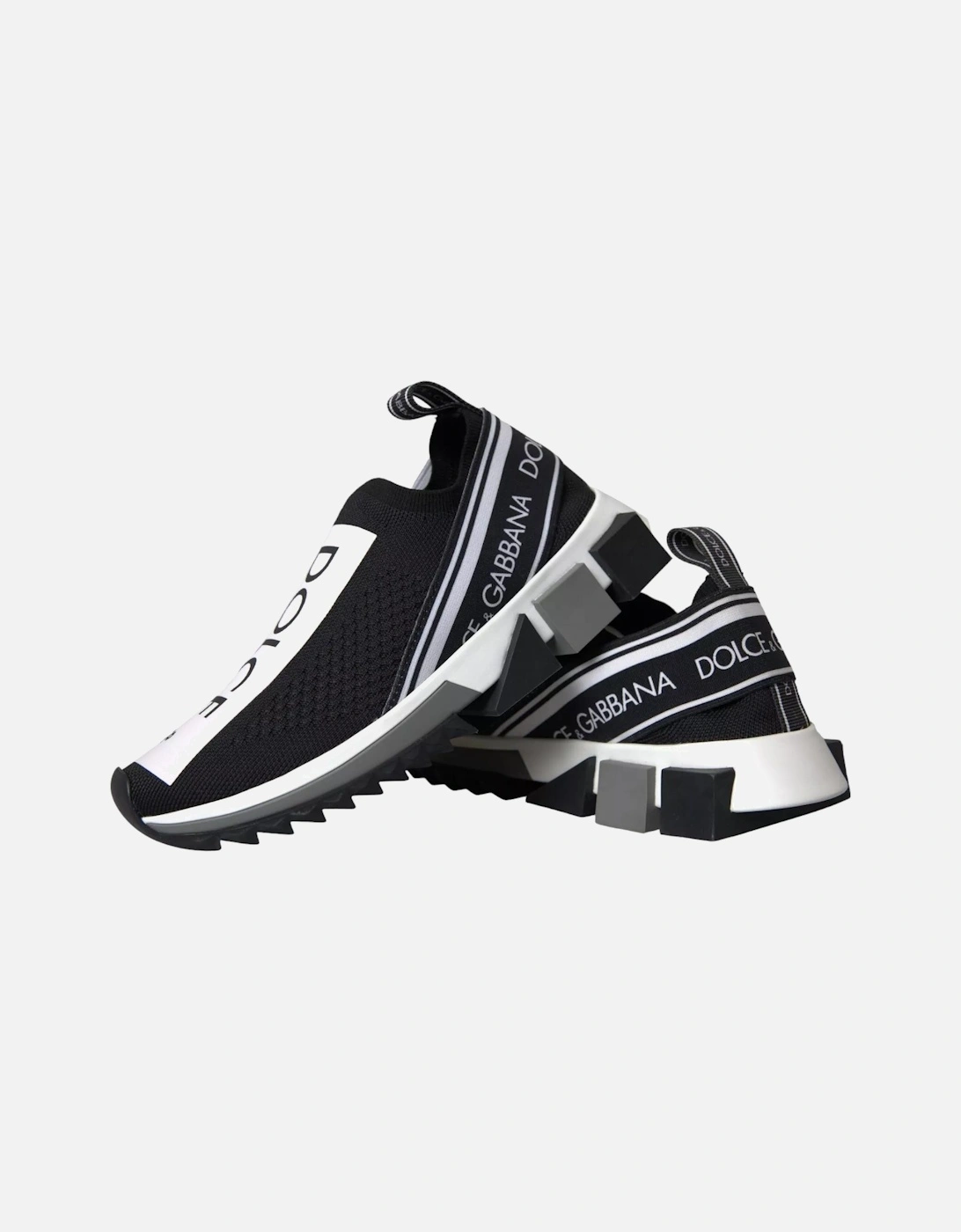 Sorrento Sock Sneakers with Logo Print Women - Black/White