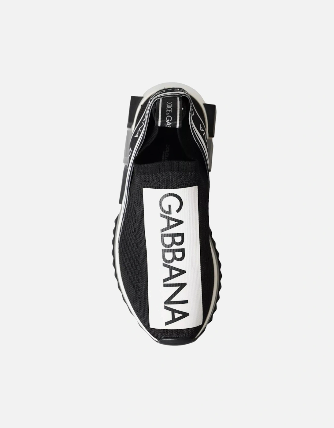Sorrento Sock Sneakers with Logo Print Women - Black/White