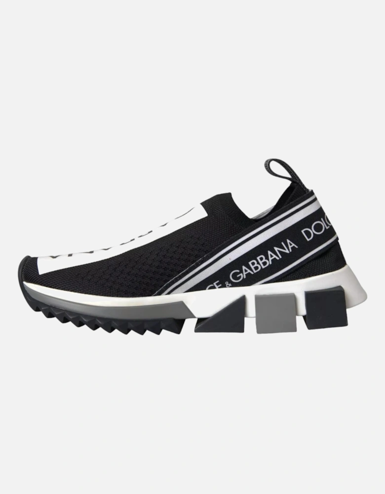 Sorrento Sock Sneakers with Logo Print Women - Black/White