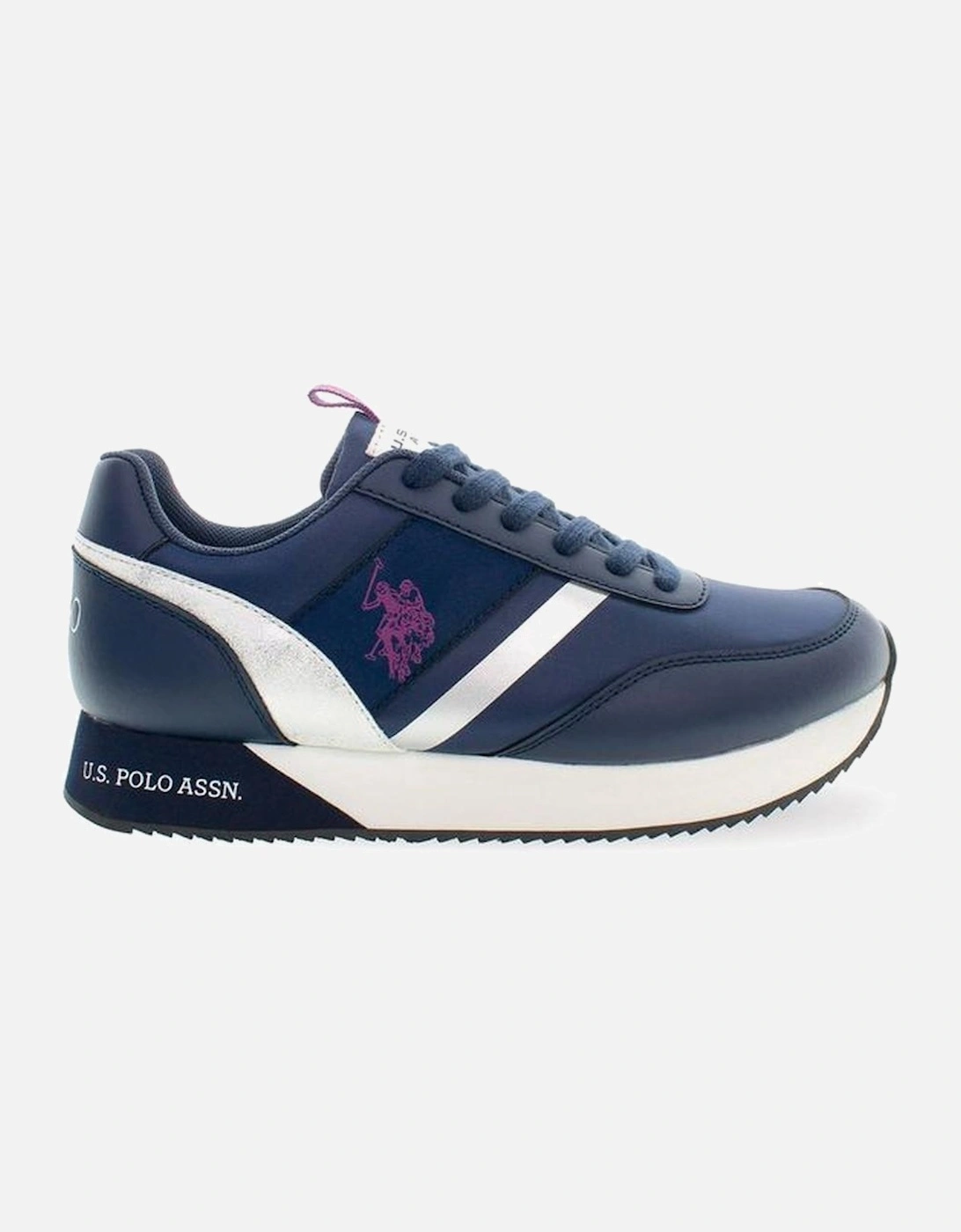 Contrasting Detail Sports Shoes with Logo Women - Blue Sneakers, 2 of 1