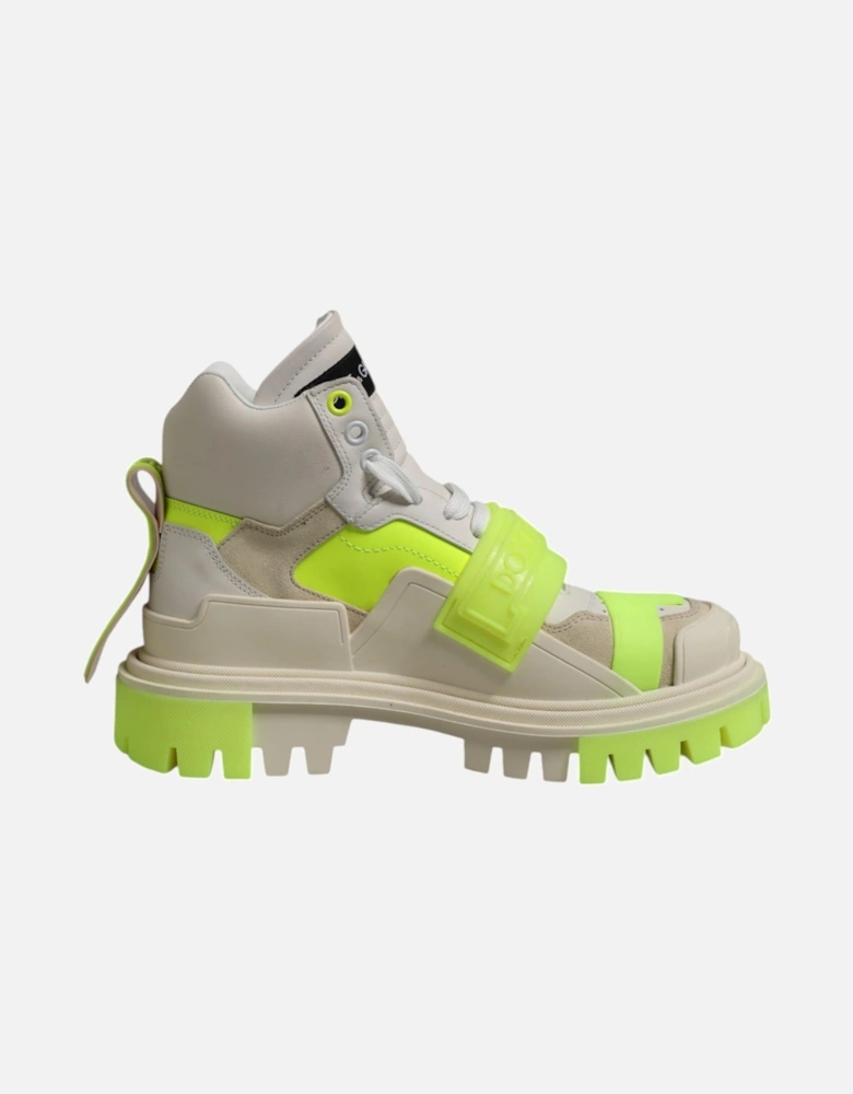 Lace-Up Calf Leather Ankle Boots Women - Multicolor Sneakers