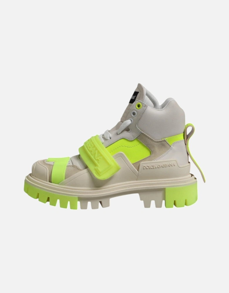 Lace-Up Calf Leather Ankle Boots Women - Multicolor Sneakers