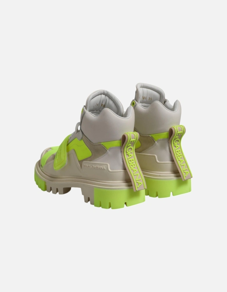 Lace-Up Calf Leather Ankle Boots Women - Multicolor Sneakers