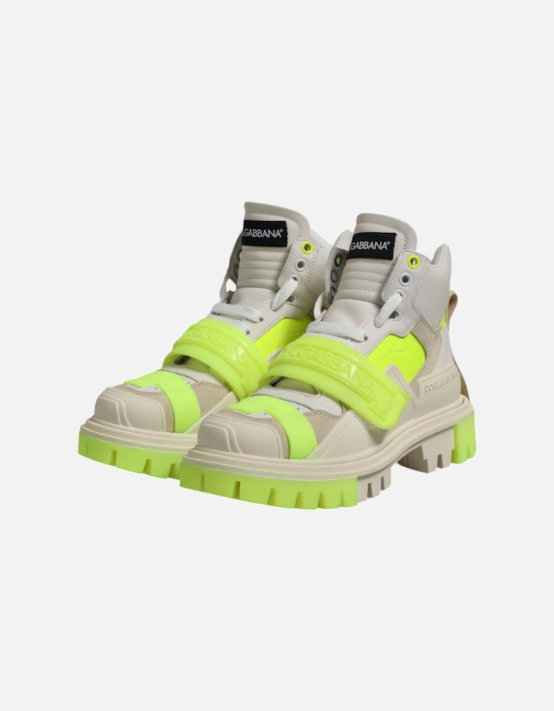 Lace-Up Calf Leather Ankle Boots Women - Multicolor Sneakers