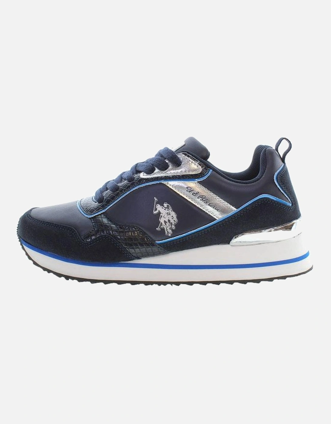 Lace-Up Sports Shoe with Contrasting Details Women - Blue Sneakers