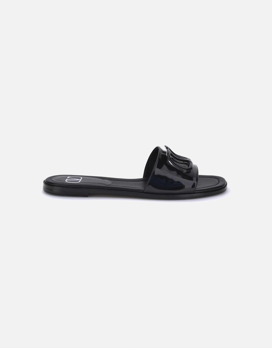 Patent Leather VLogo Slide Sandals Women - Black, 5 of 4