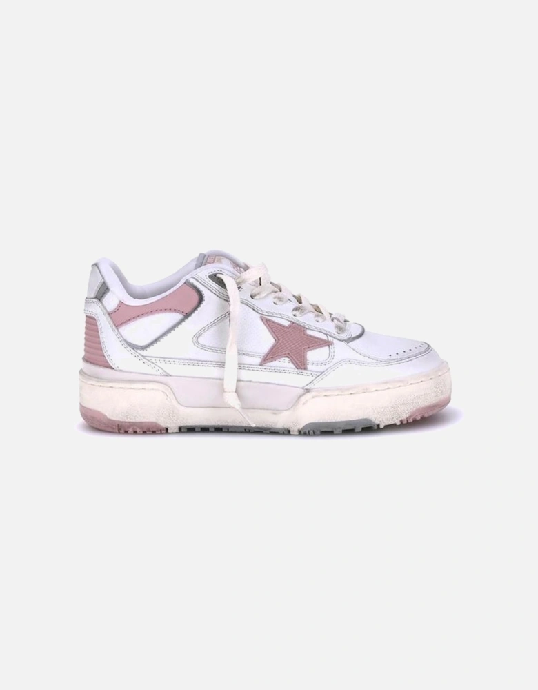 Chunky Low-Top Sneakers with Vintage Effect Women - White