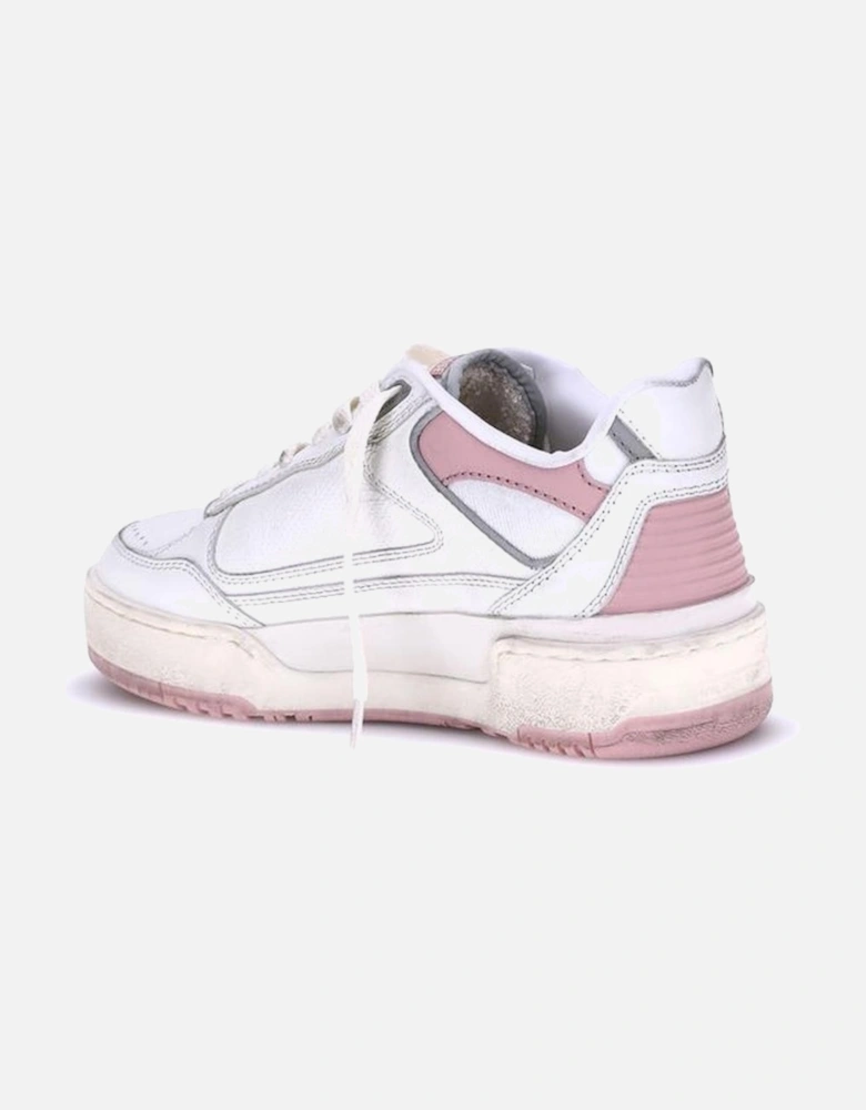 Chunky Low-Top Sneakers with Vintage Effect Women - White