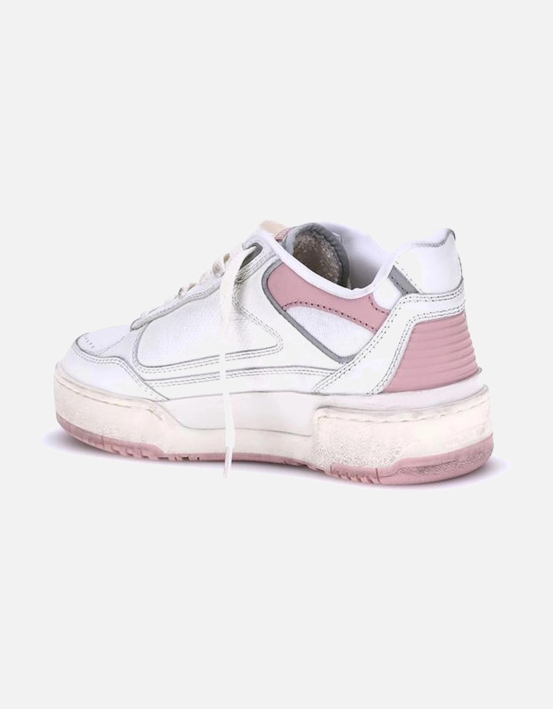 Chunky Low-Top Sneakers with Vintage Effect Women - White