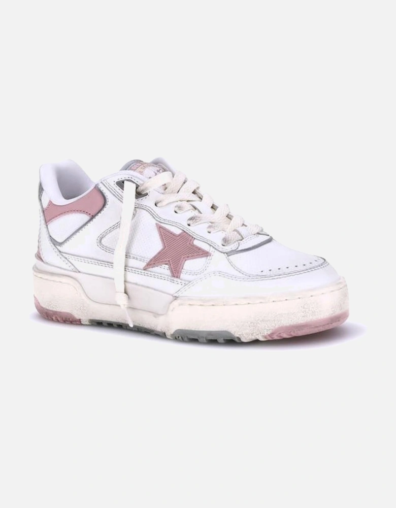 Chunky Low-Top Sneakers with Vintage Effect Women - White