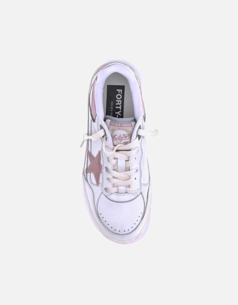 Chunky Low-Top Sneakers with Vintage Effect Women - White