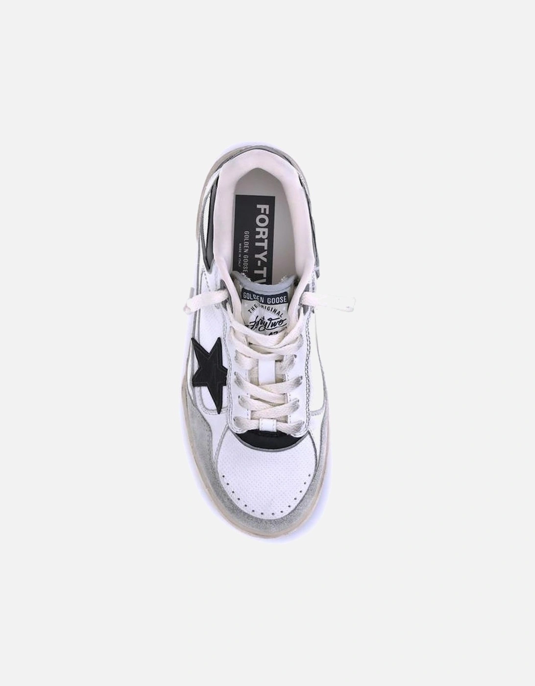 Chunky Low-Top Sneakers with Vintage Effect Women - White